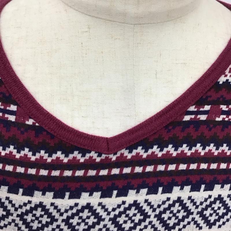 バーバリーブラックレーベル BURBERRY BLACK LABEL カットソー 長袖 長袖カットソー Vネックカットソー ロングスリーブカットソー プリントTシャツ 3 プリント マルチカラー / マルチカラー /  メンズ USED 古着 中古 10114643