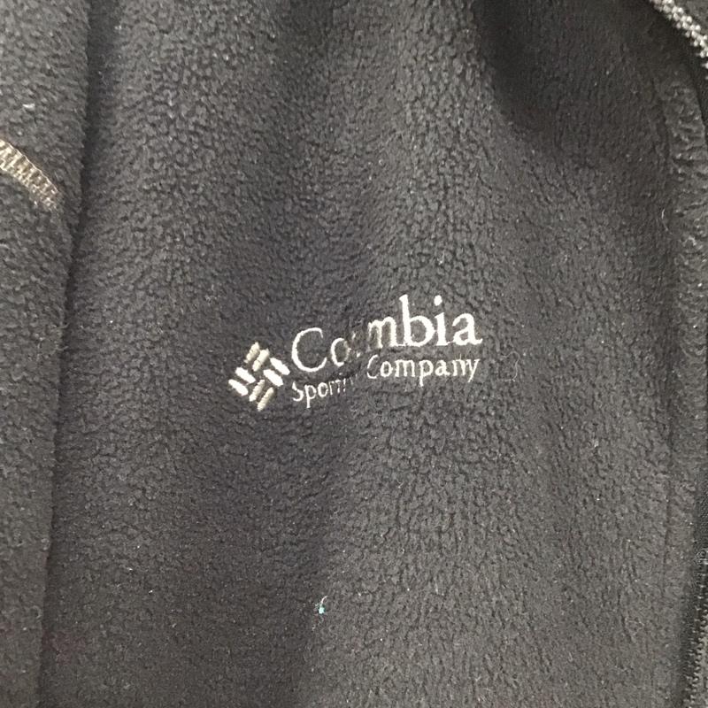 コロンビア Columbia ジャケット、上着 ジャケット、ブレザー ジップアップジャケット フリースジャケット スタンドカラー アウター XL ロゴ、文字 黒 / ブラック /  メンズ USED 古着 中古 10137092
