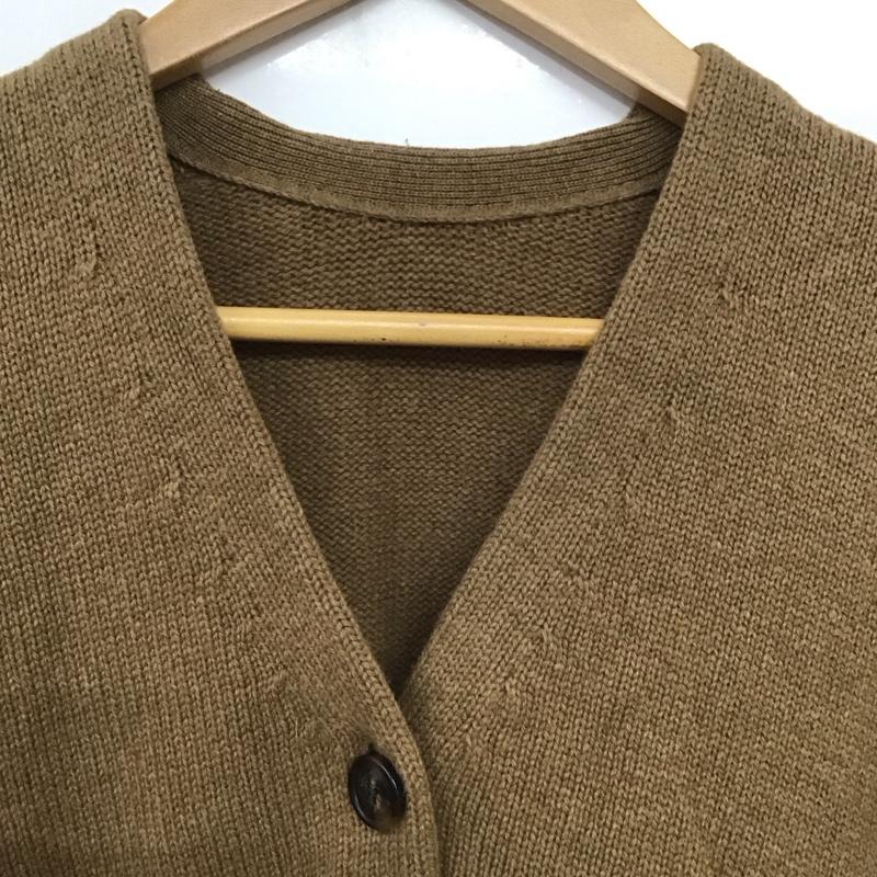 クレプスキュール crepuscule カーディガン 長袖 1803-006w FREE 無地 茶 / ブラウン /  レディース USED 古着 中古 10141606