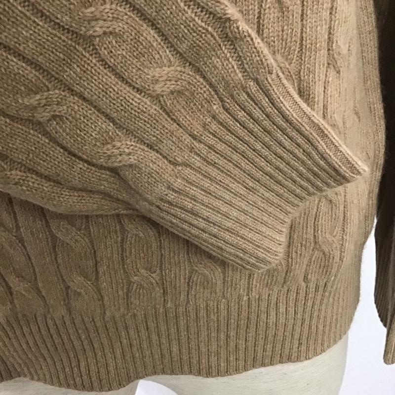 エルエルビーン L.L.Bean ニット、セーター 長袖 ハーフジップ S 無地 ベージュ / ベージュ /  メンズ USED 古着 中古 10111716