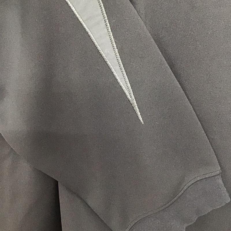 リーボック Reebok カットソー 長袖 長袖カットソー 無地カットソー ジップアップスタンドネック L ロゴ、文字 黒 / ブラック /  メンズ USED 古着 中古 10136830