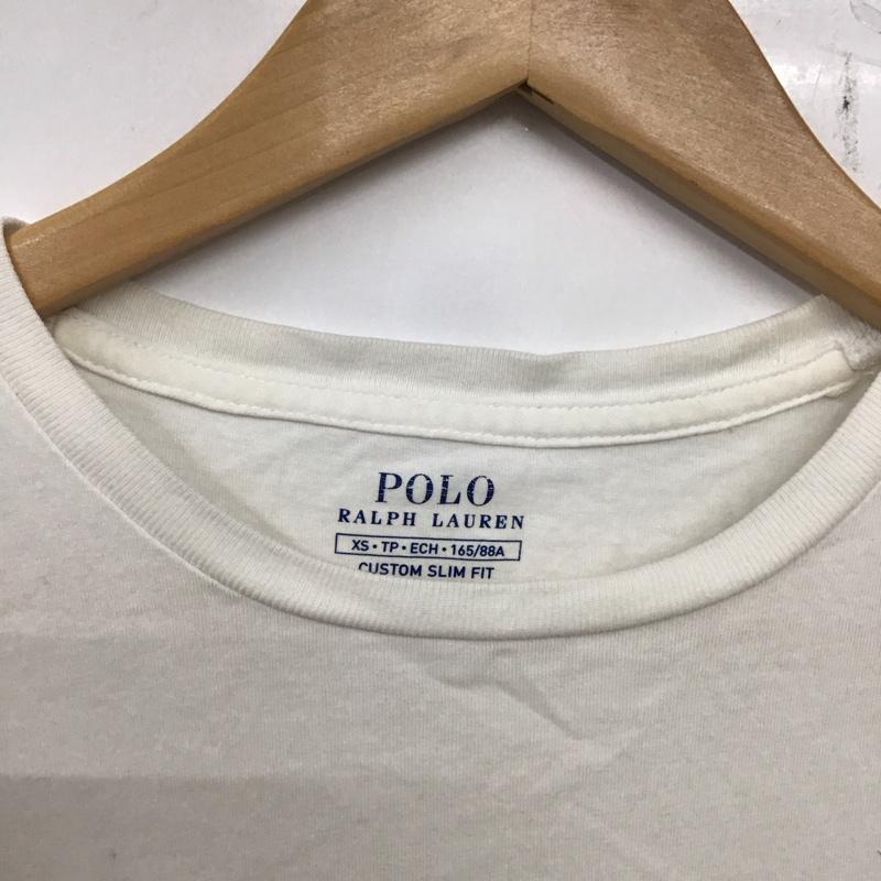 ポロラルフローレン POLO RALPH LAUREN Tシャツ 半袖 半袖カットソー 刺繍Tシャツ クルーネックカットソー XS ロゴ、文字 白 / ホワイト /  レディース USED 古着 中古 10134047