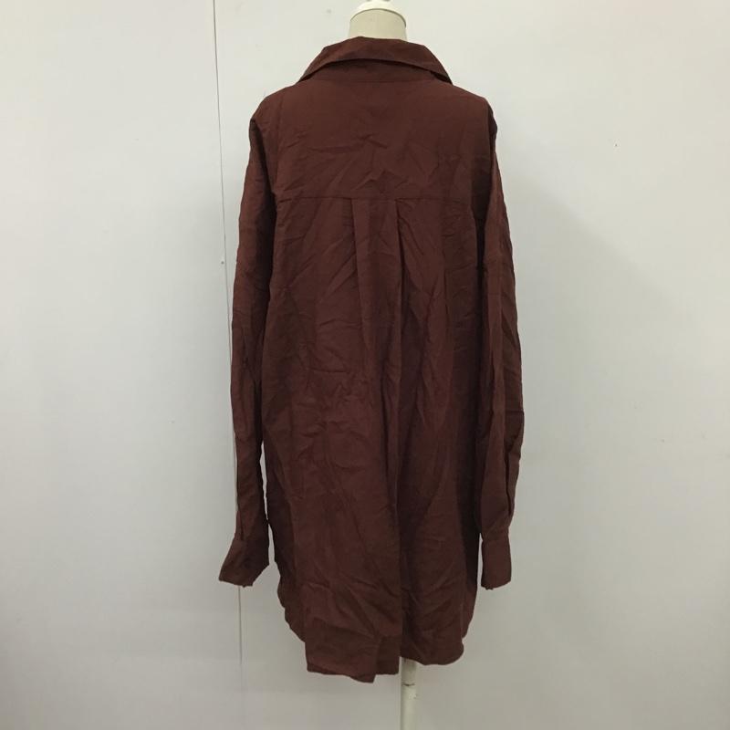ローリーズファーム LOWRYS FARM シャツ、ブラウス 長袖 FREE 無地 茶 / ブラウン /  レディース USED 古着 中古 10105884