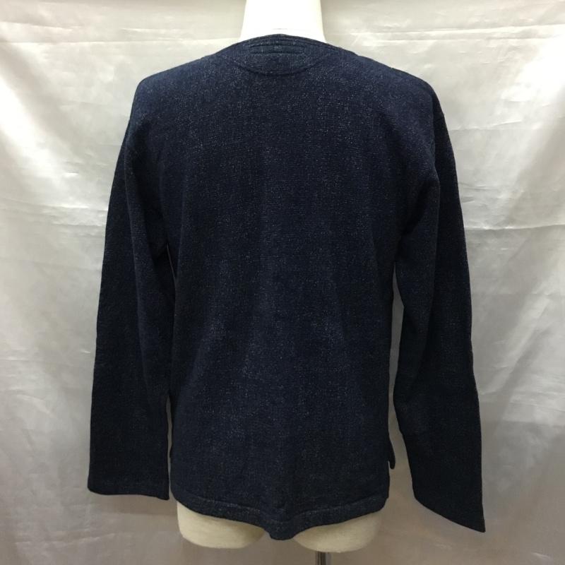 フォーティーファイブアールピーエム 45RPM カットソー 長袖 ヘンリーネック 3 無地 紺 / ネイビー /  メンズ USED 古着 中古 10118964