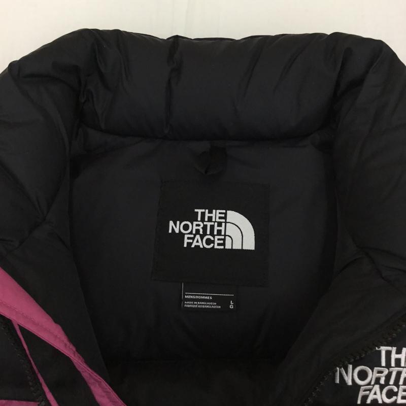 ザノースフェイス THE NORTH FACE×BEAMS ジャケット、上着 ダウンベスト NF0A3JQQ748-L　RETRO NUPTSE VEST　ヌプシ　ベスト L ロゴ、文字 X 刺繍 黒 / ブラック / X 桃 / ピンク /  メンズ USED 古着 中古 10125300