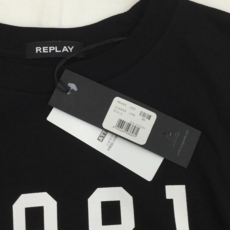 リプレイ REPLAY Tシャツ 半袖 REPLAY Tシャツ　M6485.000 L プリント X ロゴ、文字 黒 / ブラック /  メンズ USED 古着 中古 10128702