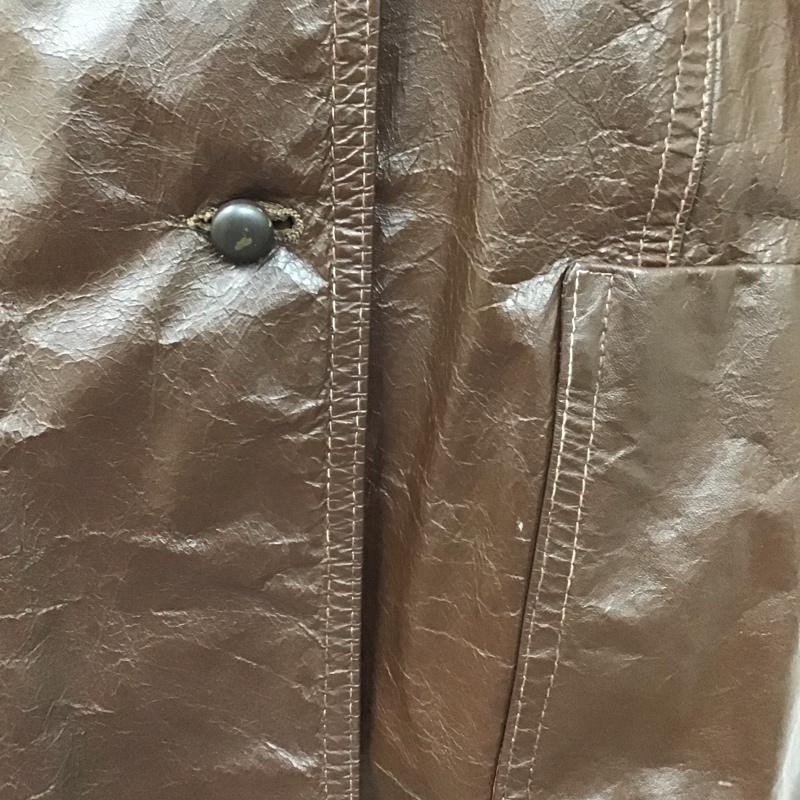 古着 USED ジャケット、上着 レザージャケット ロング丈 無地 茶 / ブラウン /  メンズ USED 古着 中古 10118342