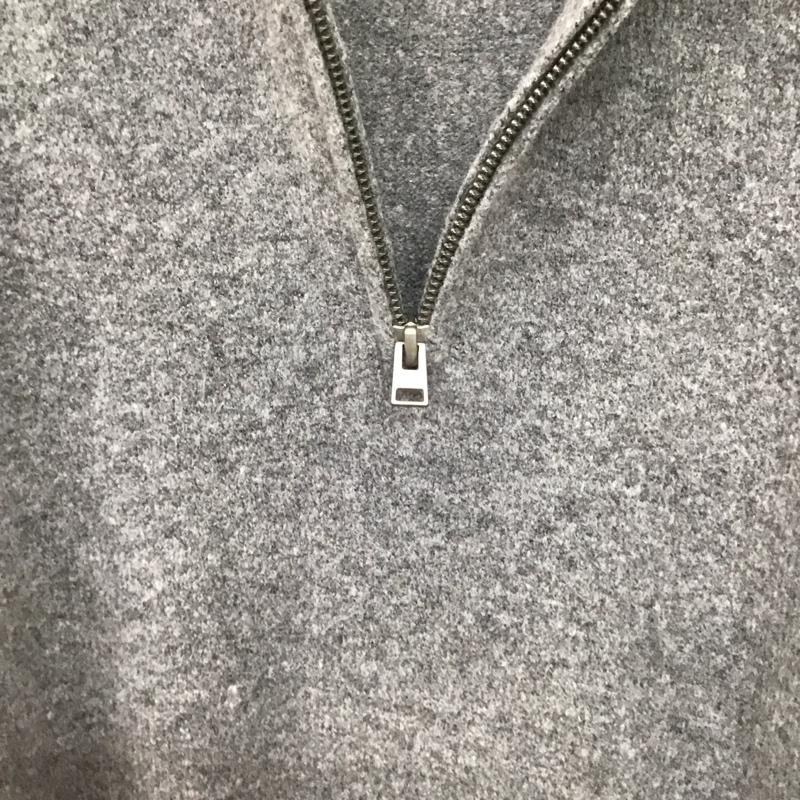 ユニクロ UNIQLO ニット、セーター 長袖 351-432321 ユニクロスフレヤーンハーフジップセーター 長袖ニット L 無地 灰 / グレー /  メンズ USED 古着 中古 10142988