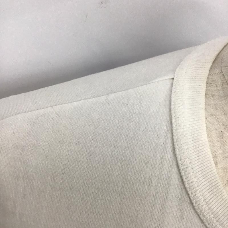 デラックス クロージング Deluxe Clothing Tシャツ 半袖 半袖カットソー プリントTシャツ クルーネックカットソー L ロゴ、文字 白 / ホワイト /  メンズ USED 古着 中古 10120316