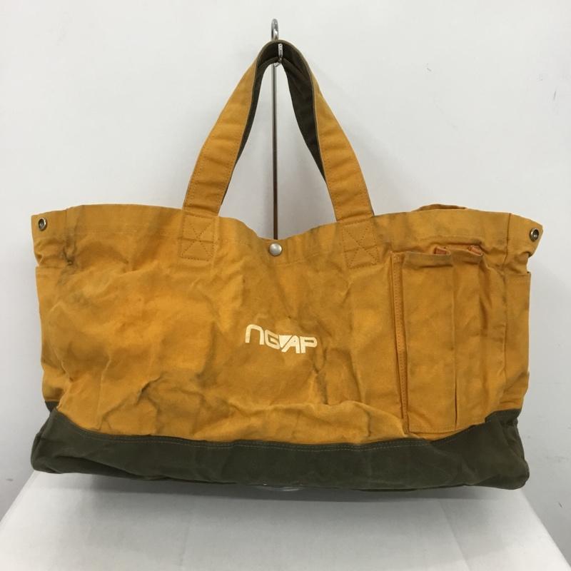 アベイシングエイプ A BATHING APE トートバッグ トートバッグ NGAP Wネーム 90s 90年代 ロゴ、文字 橙 / オレンジ / X カーキ / カーキ /  メンズ USED 古着 中古 10149898
