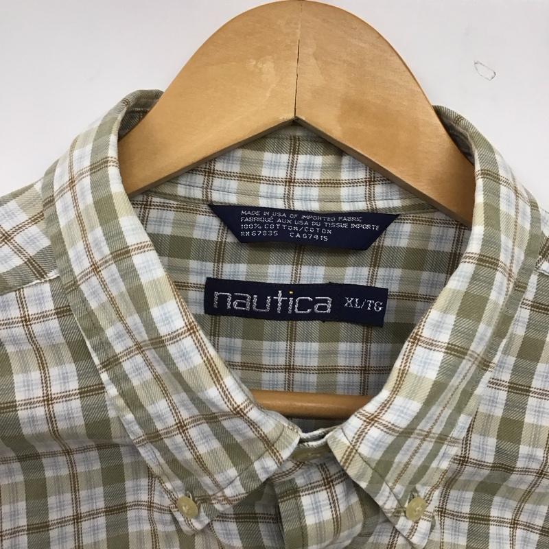 ノーティカ NAUTICA シャツ、ブラウス 長袖 XL チェック マルチカラー / マルチカラー /  メンズ USED 古着 中古 10144880