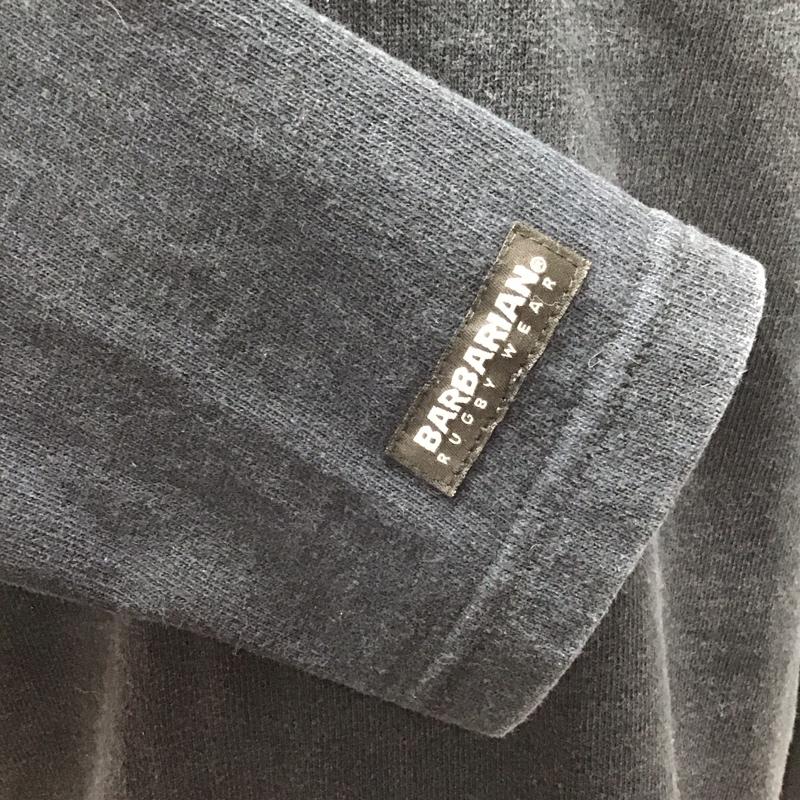 バーバリアン Barbarian カットソー 長袖 長袖カットソー カラーカットソー 古着 長袖ポロシャツ S 無地 紺 / ネイビー /  メンズ USED 古着 中古 10111796