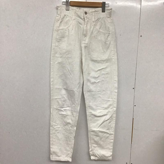 ザラ ZARA パンツ デニム、ジーンズ 6147/021/250イウエスト ペーパーバッグ バギー アンクルジーンズ 無地 白 / ホワイト /  レディース USED 古着 中古 10133638