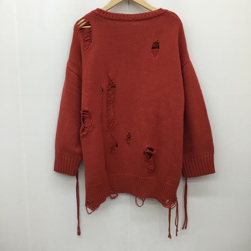 ジーナシス JEANASIS ニット、セーター 長袖 JS064193MN FREE  赤 / レッド /  レディース USED 古着 中古 10140097