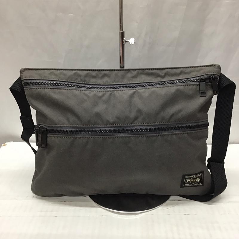 ポーター PORTER ショルダーバッグ ショルダーバッグ サコッシュ ロゴ、文字 灰 / グレー /  レディース USED 古着 中古 10115847