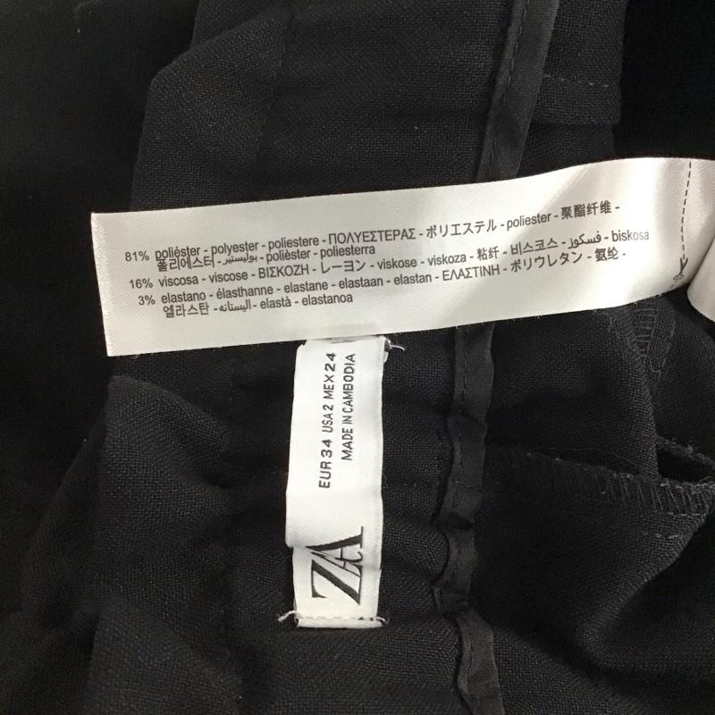 ザラ ZARA パンツ スラックス 8741 225 800 サイドポケット 無地 黒 / ブラック /  レディース USED 古着 中古 10141994
