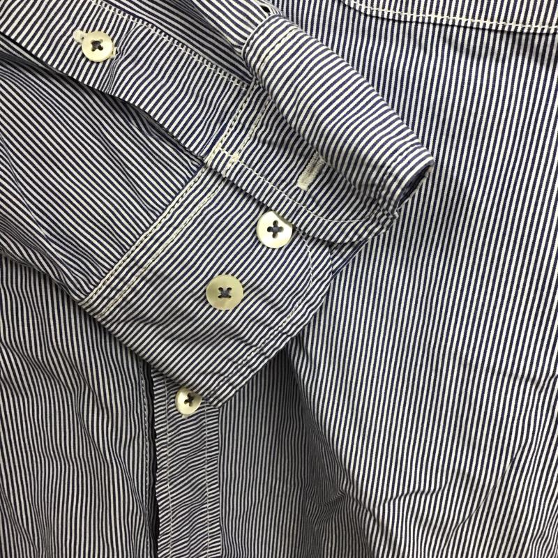 スティル バイ ハンド STILL BY HAND シャツ、ブラウス 半袖 半袖シャツ ストライプシャツ ボタンダウンシャツ 46 ストライプ 白 / ホワイト / X 水色 / ライトブルー /  メンズ USED 古着 中古 10147514