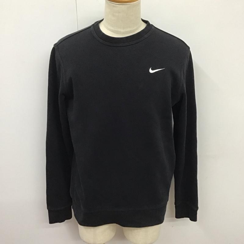 ナイキ NIKE トレーナー 長袖 623459-010 ASNIKECLUBCREWSWOOSH 長袖トレーナー クルーネックスウェット L ロゴ、文字 黒 / ブラック /  メンズ USED 古着 中古 10123824
