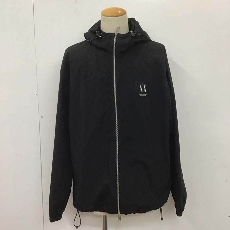 アルマーニエクスチェンジ A/X ARMANIEXCHANGE ジャケット、上着 ジャンパー、ブルゾン ジップアップジャケット ジャンパー ジャケット カジュアルジャケット L ロゴ、文字 黒 / ブラック /  メンズ USED 古着 中古 10107999