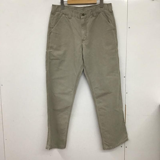 カーハート Carhartt パンツ ワークパンツ、ペインターパンツ ワークパンツ ワイドパンツ カジュアルパンツ 33インチ 無地 ベージュ / ベージュ /  メンズ USED 古着 中古 10132919