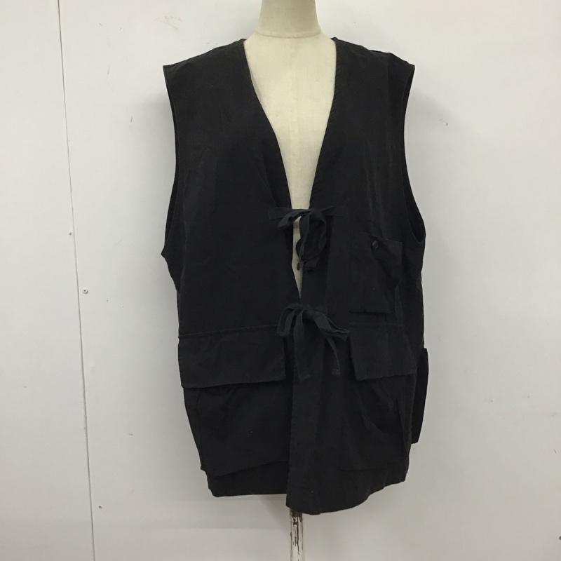 ニコアンド niko and... ベスト ベスト S223IF17AD リボン FREE 無地 黒 / ブラック /  レディース USED 古着 中古 10121601