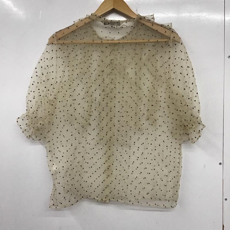 ザラ ZARA シャツ、ブラウス 半袖 半袖シャツ シアーシャツ ドットノーカラーシャツ S ドット マルチカラー / マルチカラー /  レディース USED 古着 中古 10136785