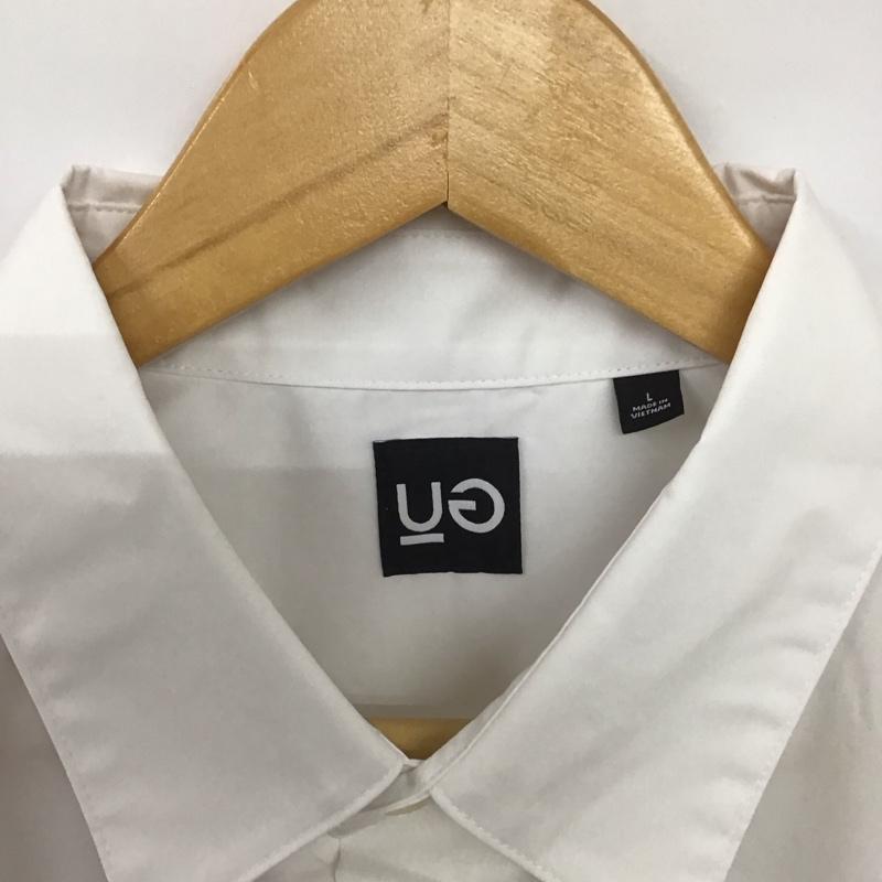 ジーユー GU シャツ、ブラウス 長袖 331-357030 アンダーカバー長袖ブロードシャツ 長袖シャツ L 無地 白 / ホワイト /  メンズ USED 古着 中古 10132892