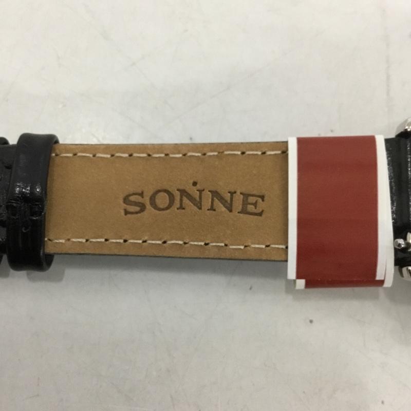 ゾンネ SONNE 腕時計 アナログ（クォーツ式） HI001 レザーベルト ロゴ、文字 黒 / ブラック /  メンズ USED 古着 中古 10134907