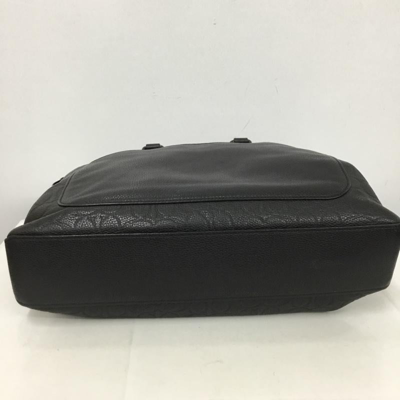 コーチ COACH トートバッグ トートバッグ C0244 ゴッサム ブリーフ シグネチャー レザー ビジネスバッグ 総柄 黒 / ブラック /  メンズ USED 古着 中古 10148752