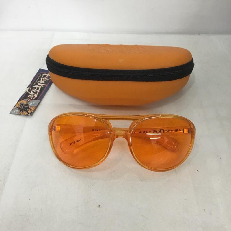 ブラックフライズ BLACK FLYS めがね・サングラス サングラス FLYWAY PATROL FLY BY NIGHT ケース付き ロゴ、文字 橙 / オレンジ /  メンズ USED 古着 中古 10141899