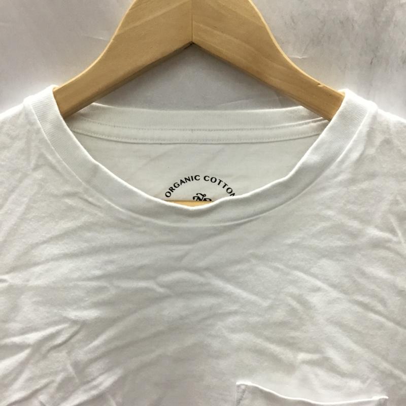 ナノユニバース nano・universe Tシャツ 半袖 672-0124096 オーガニックコットン M プリント 白 / ホワイト / X 紫 / パープル /  メンズ USED 古着 中古 10119329