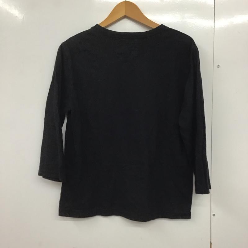 ピンクハウス PINK HOUSE Tシャツ 七分袖 L 無地 黒 / ブラック /  レディース USED 古着 中古 10143376