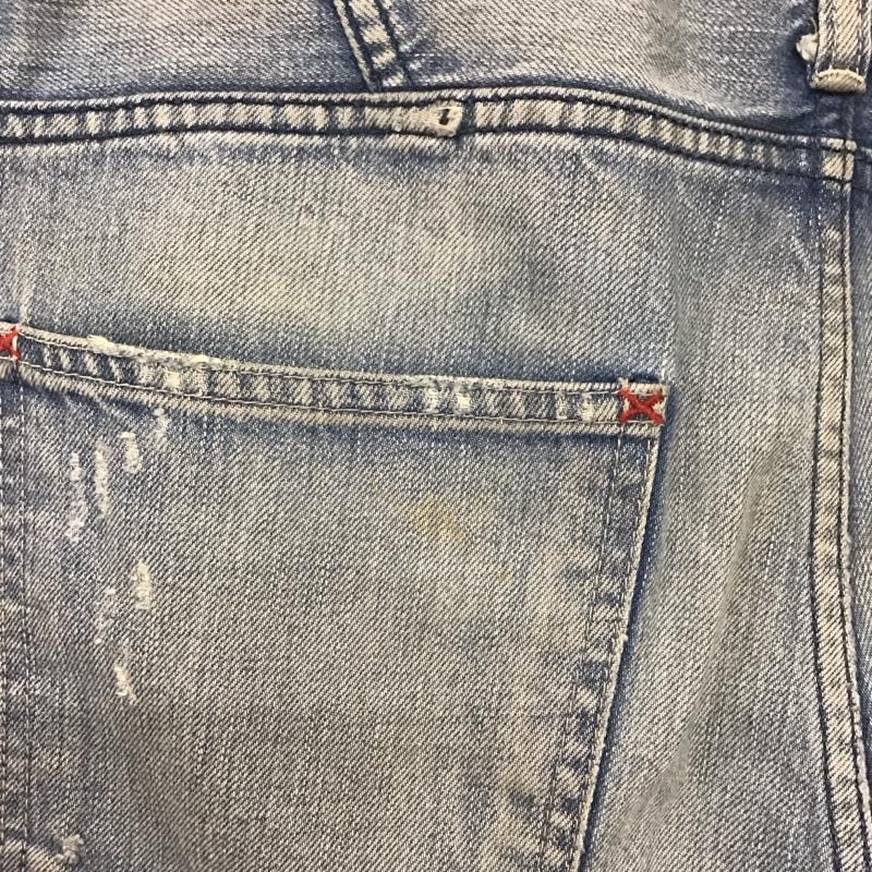 ダブルタップス WTAPS パンツ デニム、ジーンズ デニムパンツ スリムパンツ カジュアルパンツ L ロゴ、文字 橙 / オレンジ /  メンズ USED 古着 中古 10139768