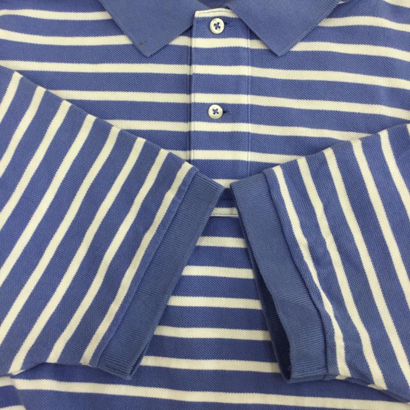 ポロラルフローレン POLO RALPH LAUREN ポロシャツ 半袖 L ボーダー柄 青 / ブルー /  メンズ USED 古着 中古 10133532