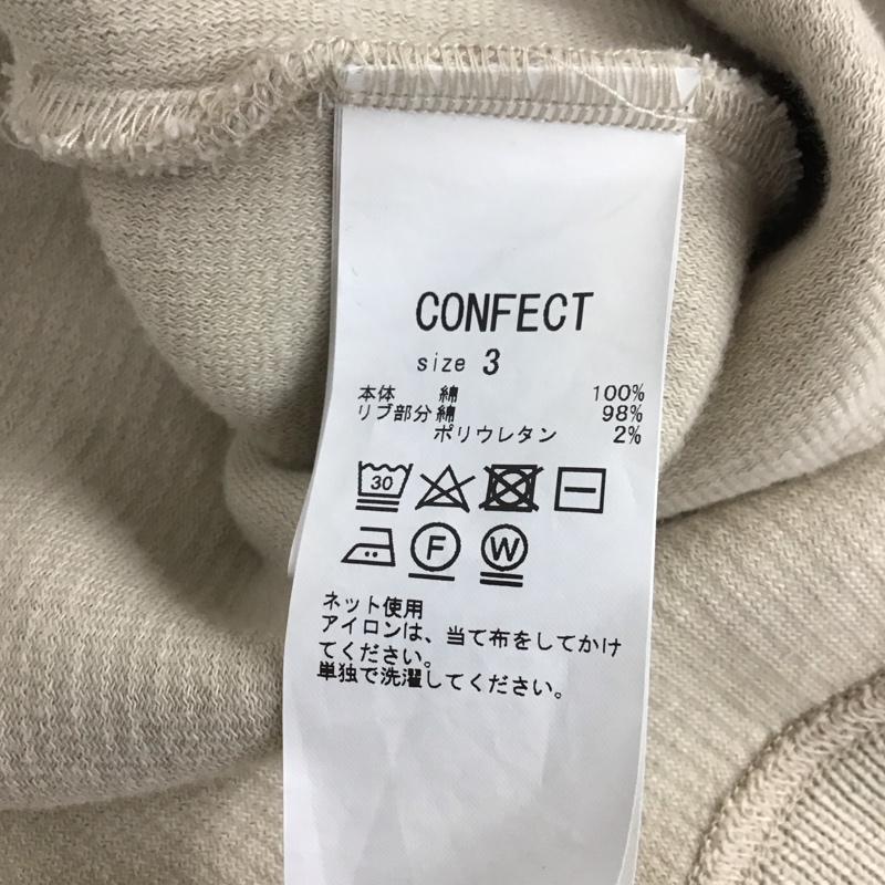 コンフェクト CONFECT ニット、セーター 長袖 長袖ニットカットソー クルーネック セーター 3 無地 ベージュ / ベージュ /  メンズ USED 古着 中古 10134918