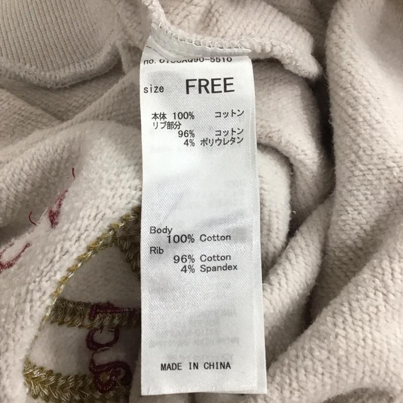 マウジー MOUSSY トレーナー 長袖 010CAQ90-5510 WTG SOUND TRACK POJ FREE ロゴ、文字 X 刺繍 マルチカラー / マルチカラー /  レディース USED 古着 中古 10136909