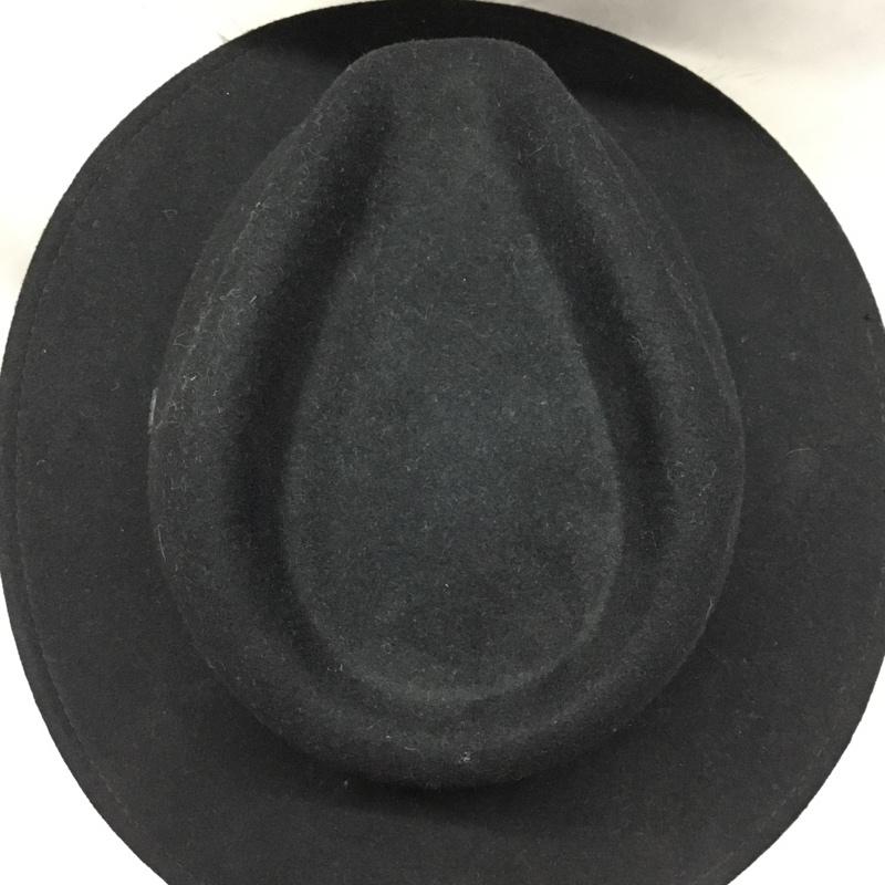 ブリクストン BRIXTON 帽子 ハット MESSER FEDORA 中折れハット 58cm 無地 黒 / ブラック /  メンズ USED 古着 中古 10106347