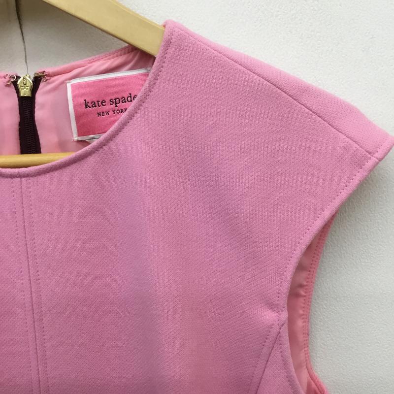 ケイトスペード Kate Spade ワンピース ひざ丈スカート 2 無地 桃 / ピンク /  レディース USED 古着 中古 10110720
