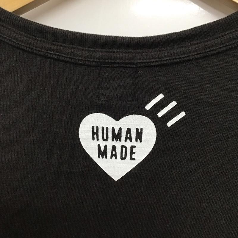 ヒューマンメード HUMAN MADE Tシャツ 半袖 半袖カットソー 無地Tシャツ クルーネックカットソー プリント 黒 / ブラック /  メンズ USED 古着 中古 10135935