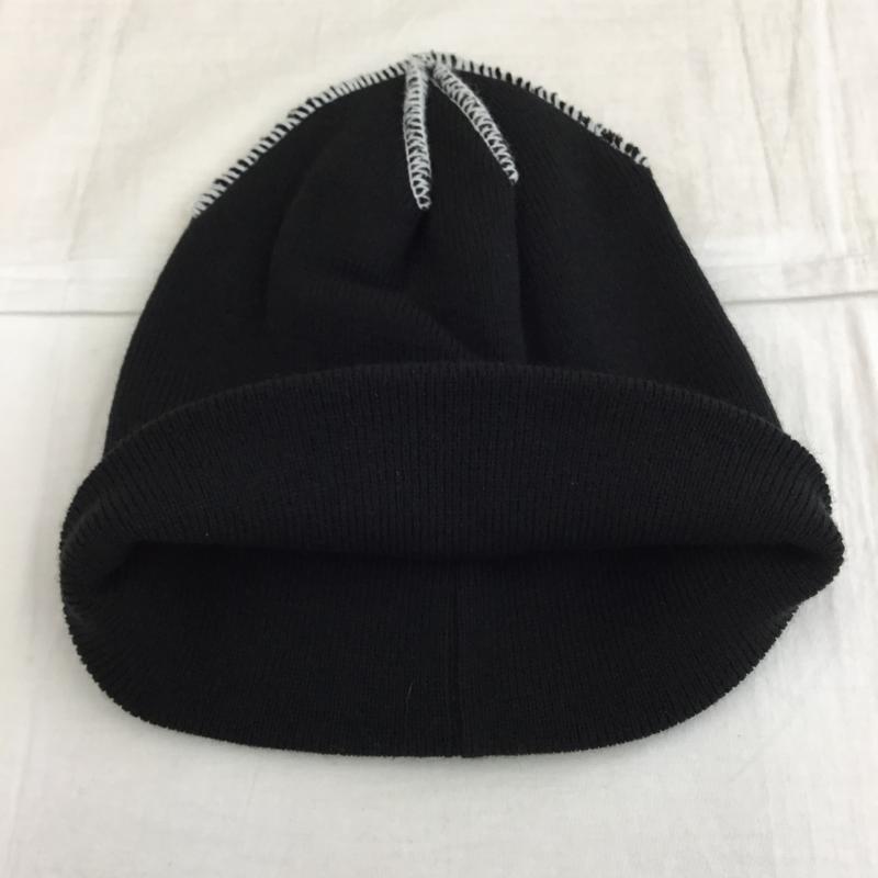 ステューシー STUSSY 帽子 ニット帽 SKULLCAP EXPOSED STITCH FREE ロゴ、文字 黒 / ブラック /  メンズ USED 古着 中古 10136540