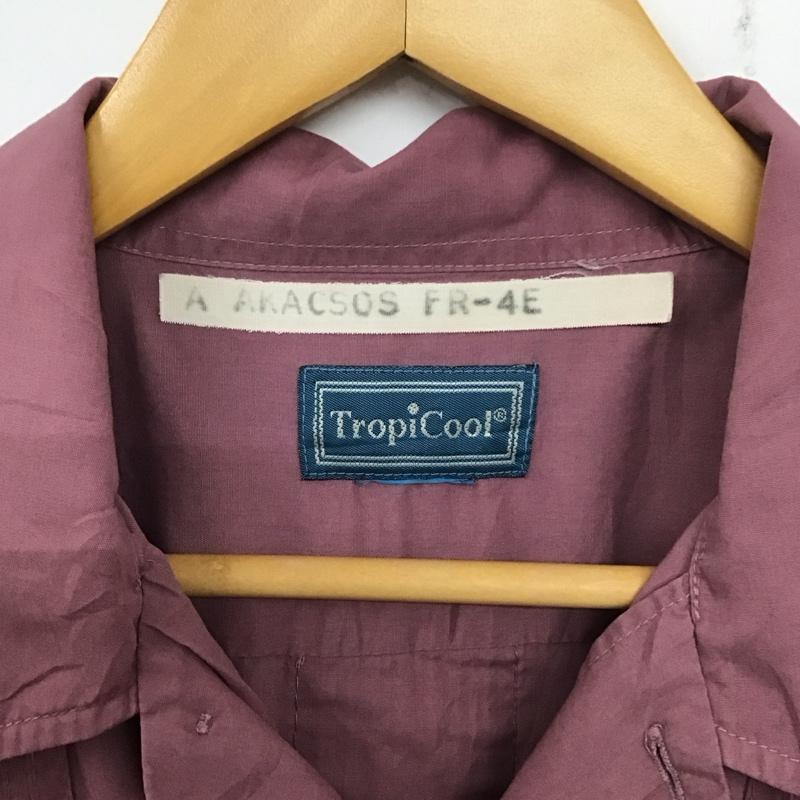 古着 USED シャツ、ブラウス 半袖 半袖シャツ 刺繍シャツ ポケットシャツ キューバシャツ 刺繍 紫 / パープル /  メンズ USED 古着 中古 10140098