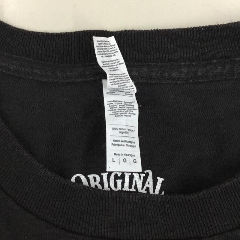 テンダーロイン TENDERLOIN Tシャツ 半袖 半袖カットソー プリントTシャツ クルーネックカットソー L ロゴ、文字 黒 / ブラック /  メンズ USED 古着 中古 10115199