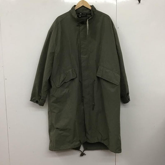 ザラ ZARA ジャケット、上着 ジャンパー、ブルゾン ジップアップジャケット アウター ミリタリージャケット ロングジャケット M 無地 カーキ / カーキ /  メンズ USED 古着 中古 10141325