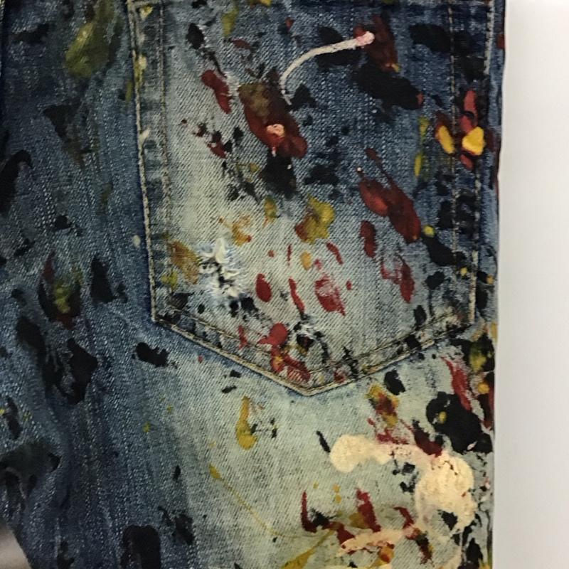 ディースクエアード DSQUARED2 パンツ デニム、ジーンズ ペイントデニムパンツ 44 プリント マルチカラー / マルチカラー /  メンズ USED 古着 中古 10117163