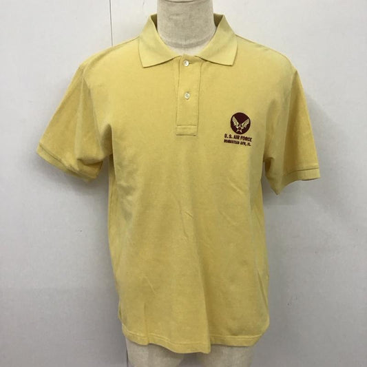 バズリクソンズ Buzz Rickson s ポロシャツ 半袖 半袖ポロシャツ カラーシャツ 半袖カットソー L ロゴ、文字 黄 / イエロー /  メンズ USED 古着 中古 10113105
