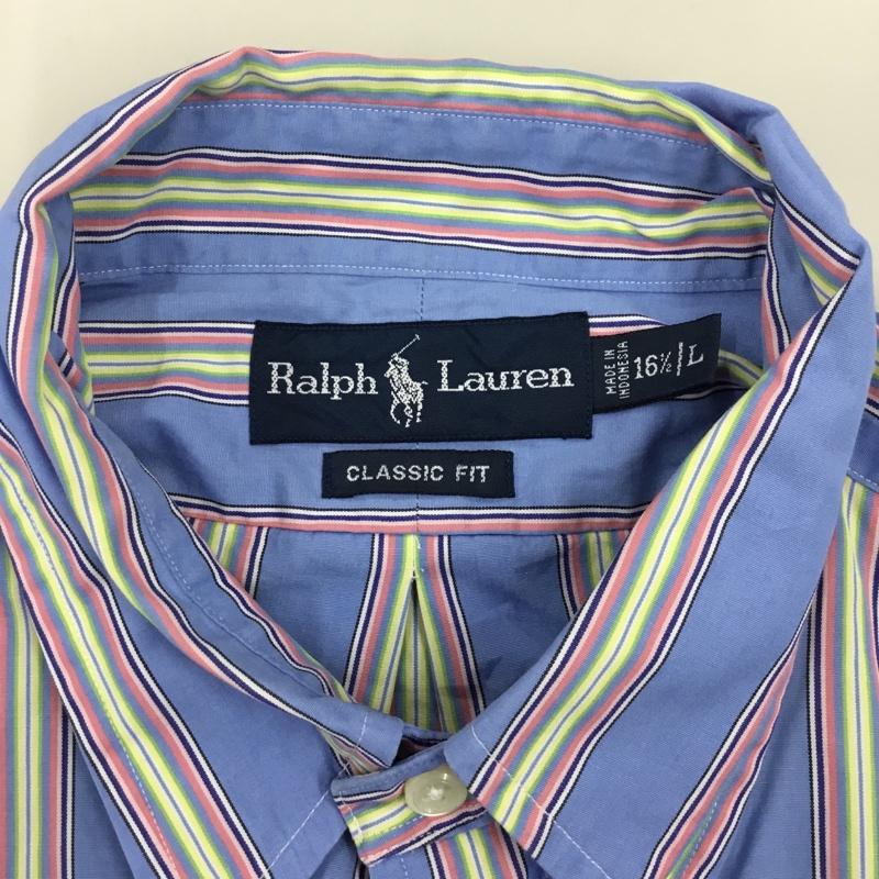 ラルフローレン RALPHLAUREN シャツ、ブラウス 長袖 ボタンダウン ストライプ L ワンポイント マルチカラー / マルチカラー /  メンズ USED 古着 中古 10112910