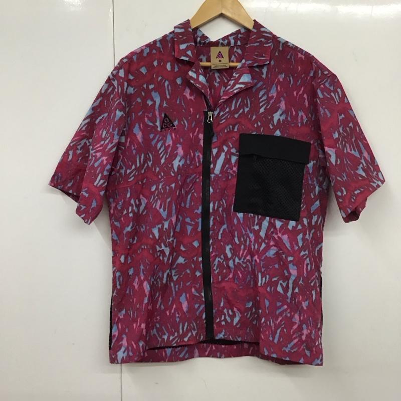 ナイキ エィシージー NIKE ACG シャツ、ブラウス 半袖 半袖シャツ ジップアップシャツ カラープリントシャツ M プリント マルチカラー / マルチカラー /  メンズ USED 古着 中古 10131251