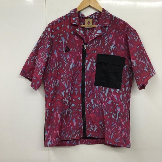 ナイキ エィシージー NIKE ACG シャツ、ブラウス 半袖 半袖シャツ ジップアップシャツ カラープリントシャツ M プリント マルチカラー / マルチカラー /  メンズ USED 古着 中古 10131251