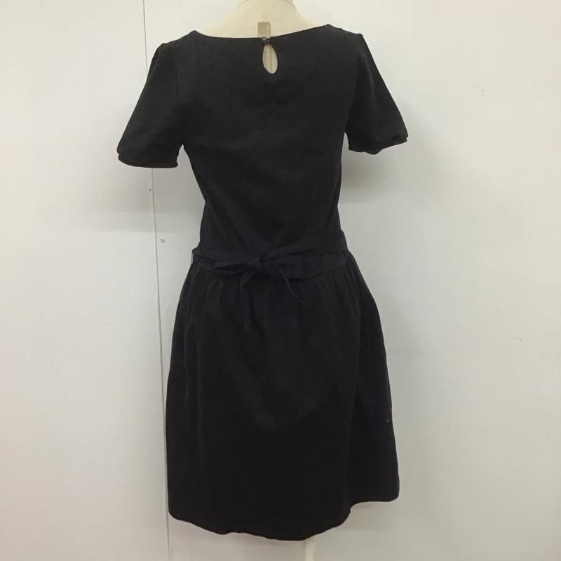 マッキントッシュフィロソフィー MACKINTOSH PHILOSOPH ワンピース ひざ丈スカート 36 無地 黒 / ブラック /  レディース USED 古着 中古 10107349