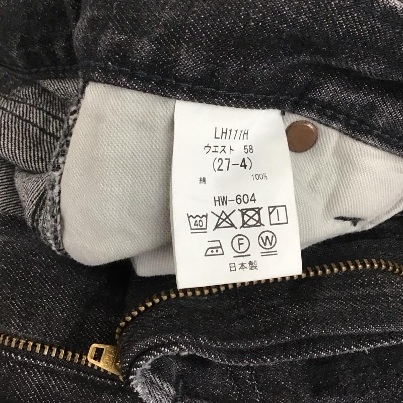 ビッグジョン Big John パンツ デニム、ジーンズ デニムパンツ ストレートパンツ ワイドパンツ カジュアルパンツ 27インチ 無地 黒 / ブラック /  レディース USED 古着 中古 10115194